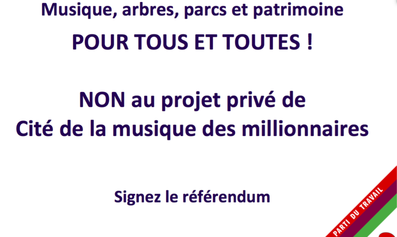 Référendum municipal (Ville de Genève) contre la Cité de la musique